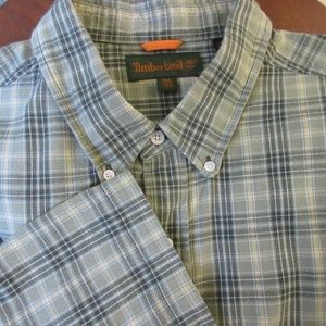 Timberland Short Sleeve Plaid Shirt Men's 3XL